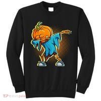 Dabbing Pumpkin Head Cool Funny Halloween Sweatshirt thumb 0