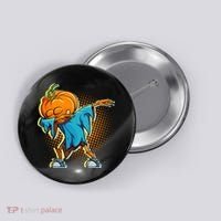 Dabbing Pumpkin Head Cool Funny Halloween Button thumb 0