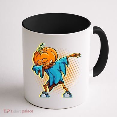 Dabbing Pumpkin Head Cool Funny Halloween Coffee Mug back