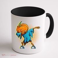 Dabbing Pumpkin Head Cool Funny Halloween Coffee Mug thumb 1