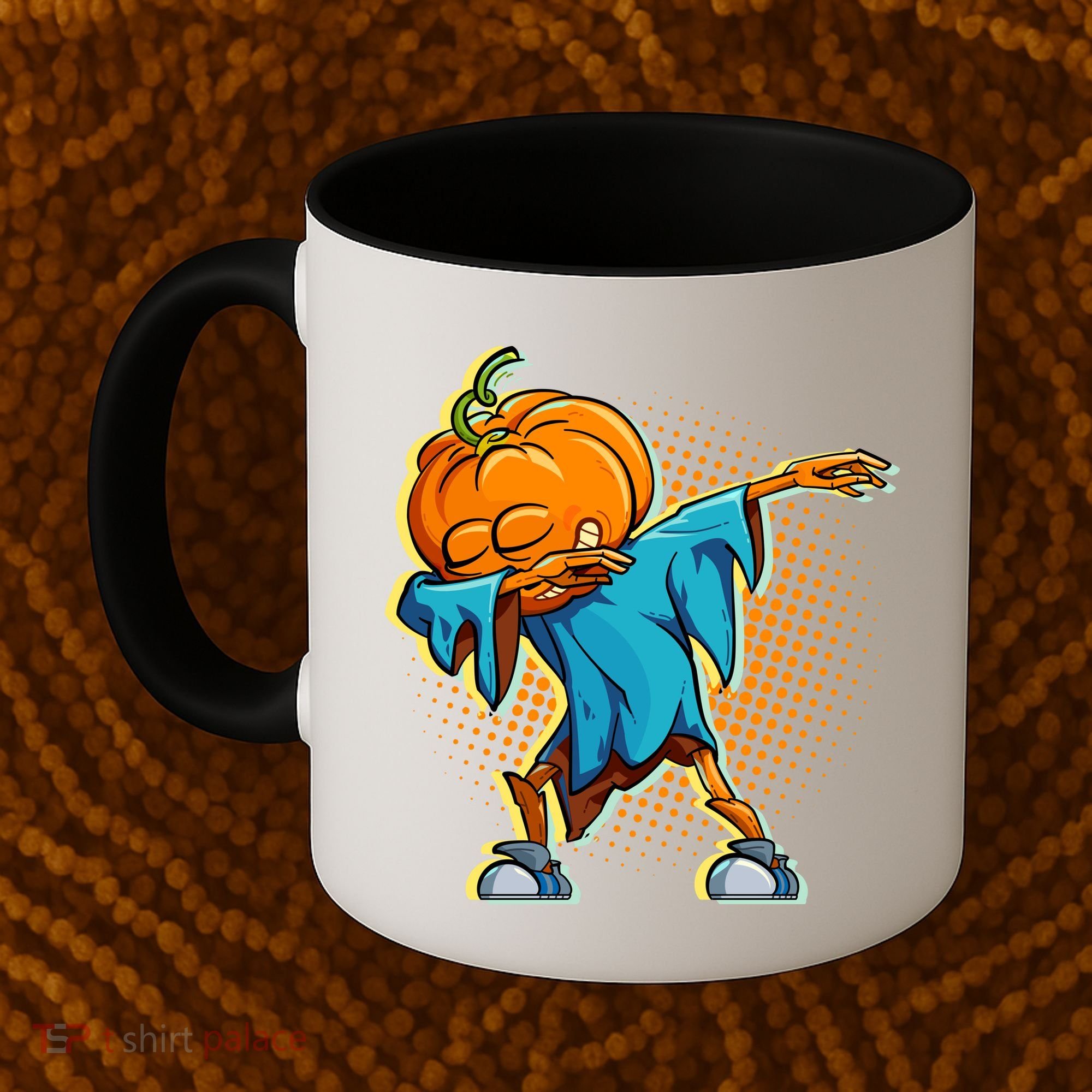 Dabbing Pumpkin Head Cool Funny Halloween Coffee Mug