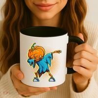 Dabbing Pumpkin Head Cool Funny Halloween Coffee Mug thumb 3
