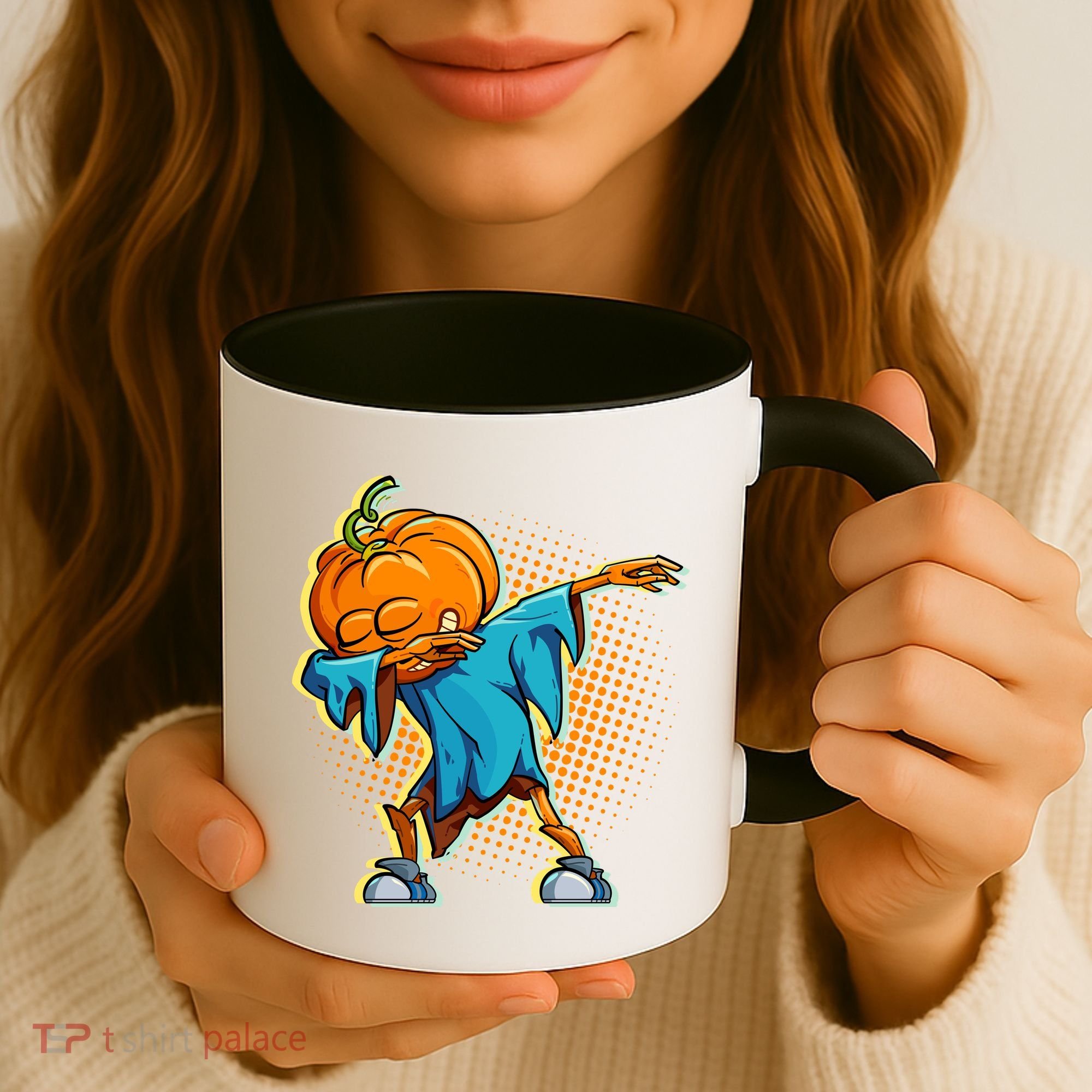Dabbing Pumpkin Head Cool Funny Halloween Coffee Mug
