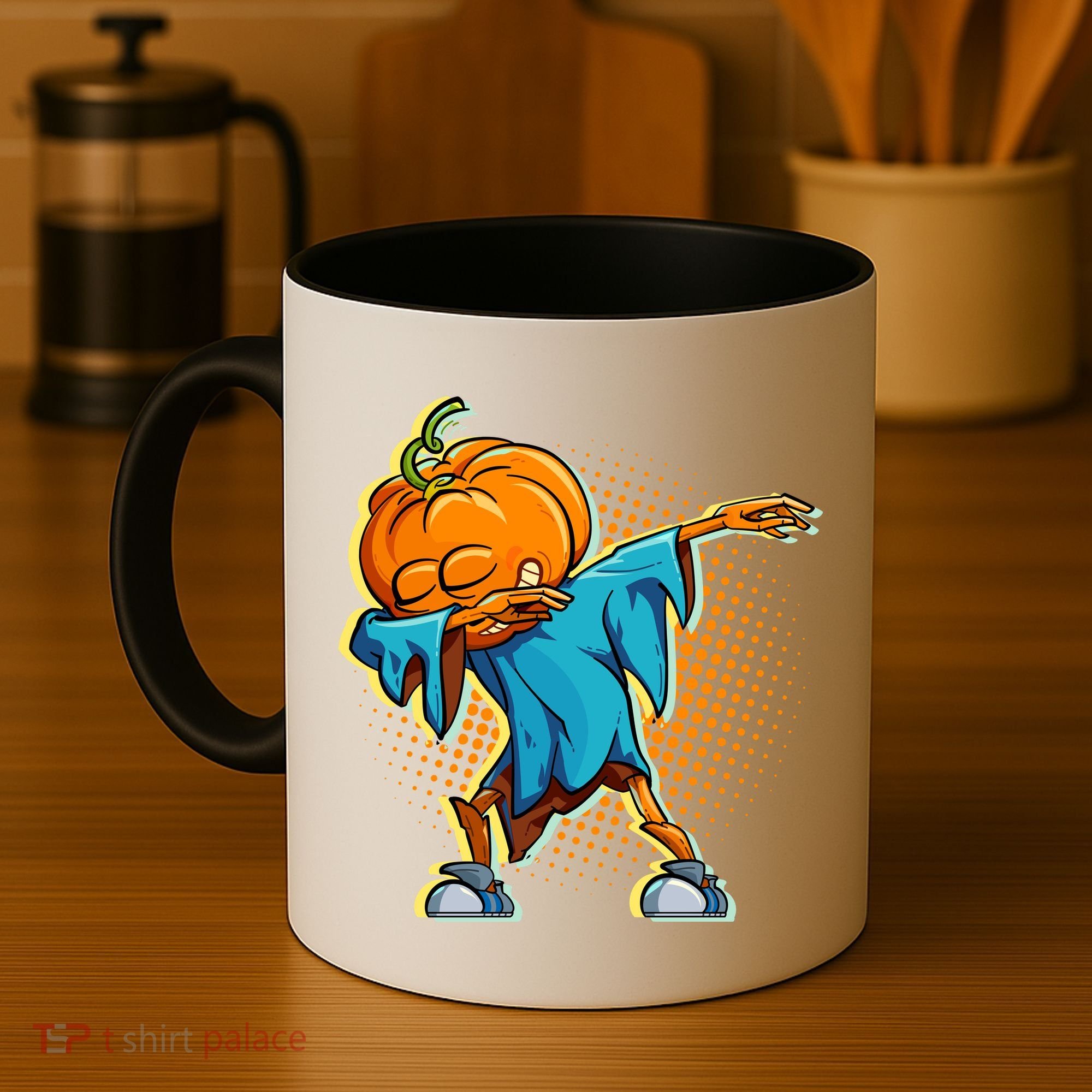 Dabbing Pumpkin Head Cool Funny Halloween Coffee Mug