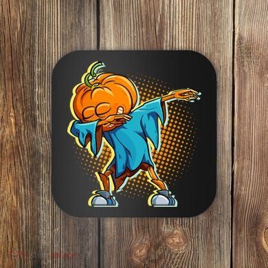 Dabbing Pumpkin Head Cool Funny Halloween Coaster