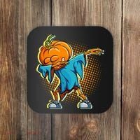 Dabbing Pumpkin Head Cool Funny Halloween Coaster thumb 0