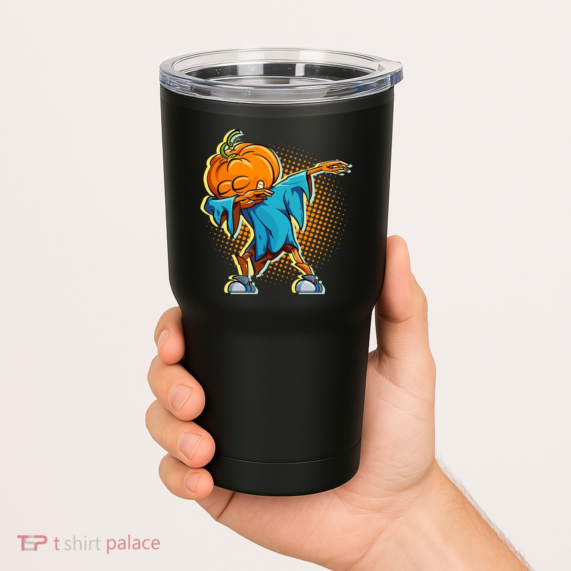 Dabbing Pumpkin Head Cool Funny Halloween Tumbler