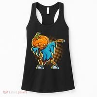 Dabbing Pumpkin Head Cool Funny Halloween Women's Tank Top thumb 0