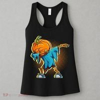Dabbing Pumpkin Head Cool Funny Halloween Women's Tank Top thumb 3