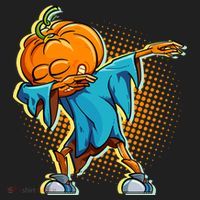 Dabbing Pumpkin Head Cool Funny Halloween Hat thumb 2
