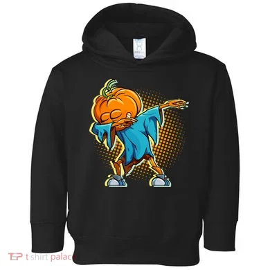 Dabbing Pumpkin Head Cool Funny Halloween Toddler Hoodie