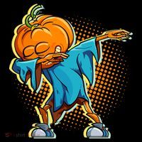 Dabbing Pumpkin Head Cool Funny Halloween Toddler Hoodie thumb 2