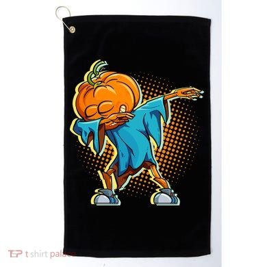 Dabbing Pumpkin Head Cool Funny Halloween Golf Towel