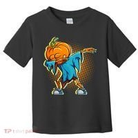 Dabbing Pumpkin Head Cool Funny Halloween Toddler T-Shirt thumb 0