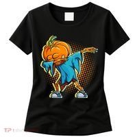 Dabbing Pumpkin Head Cool Funny Halloween Women's T-Shirt thumb 0