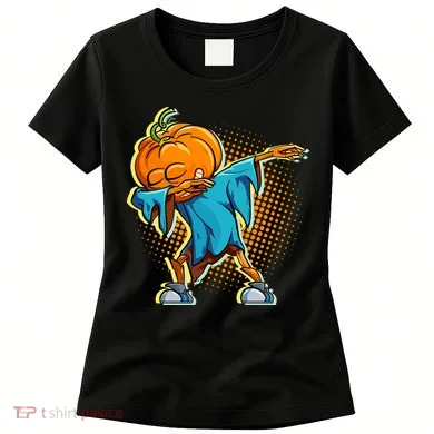 Dabbing Pumpkin Head Cool Funny Halloween Women's T-Shirt