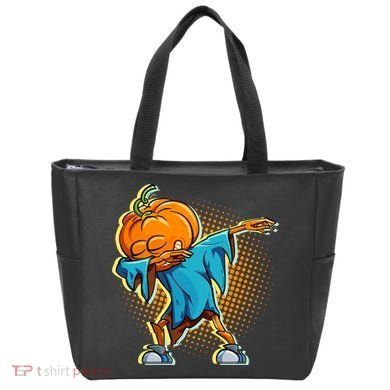 Dabbing Pumpkin Head Cool Funny Halloween Tote Bag