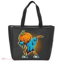 Dabbing Pumpkin Head Cool Funny Halloween Tote Bag thumb 0