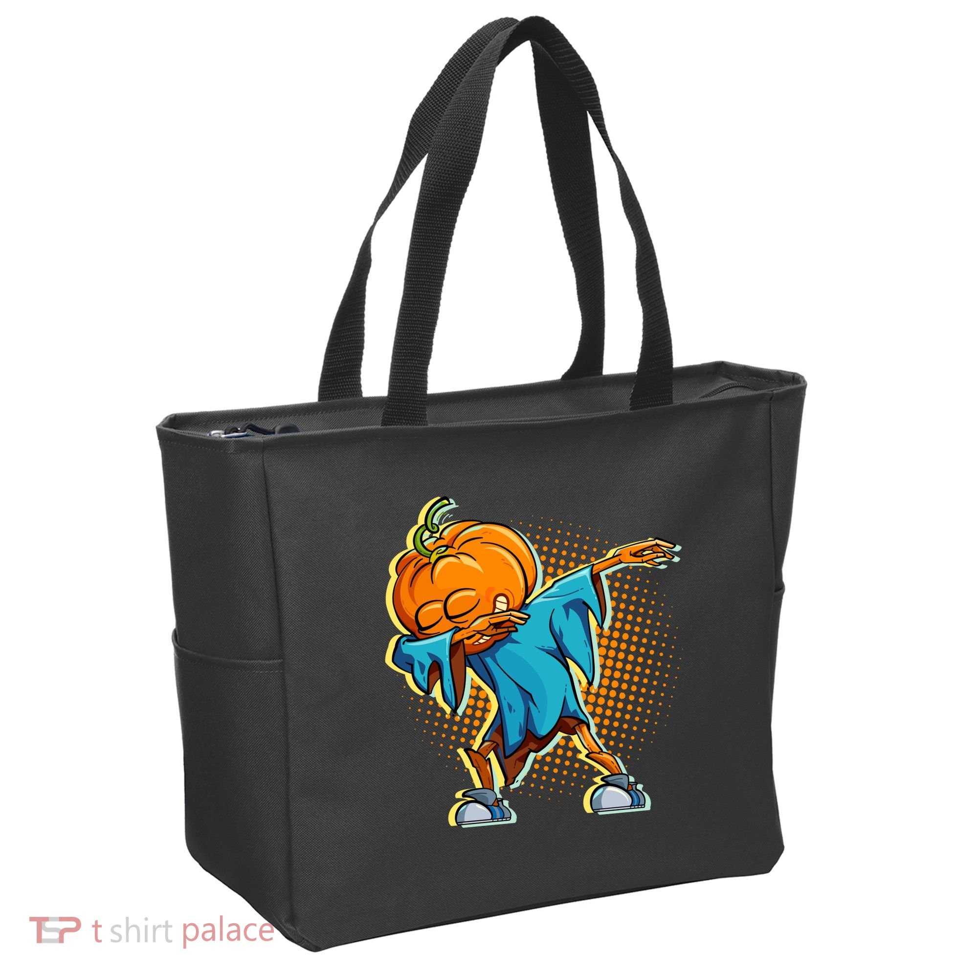 Dabbing Pumpkin Head Cool Funny Halloween Tote Bag