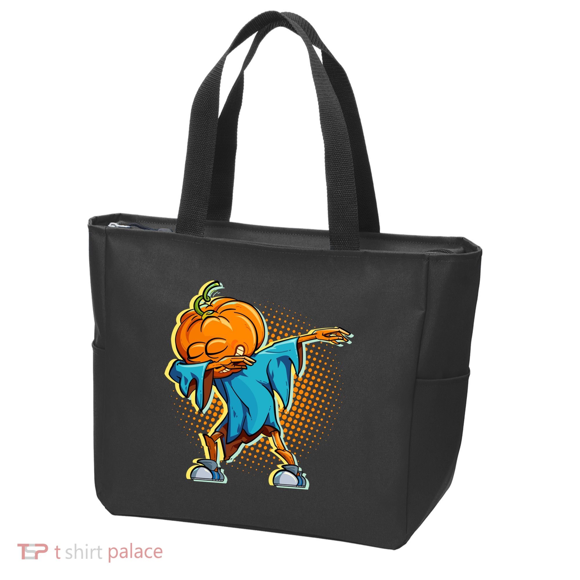 Dabbing Pumpkin Head Cool Funny Halloween Tote Bag
