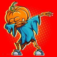 Dabbing Pumpkin Head Cool Funny Halloween Santa Hat thumb 1