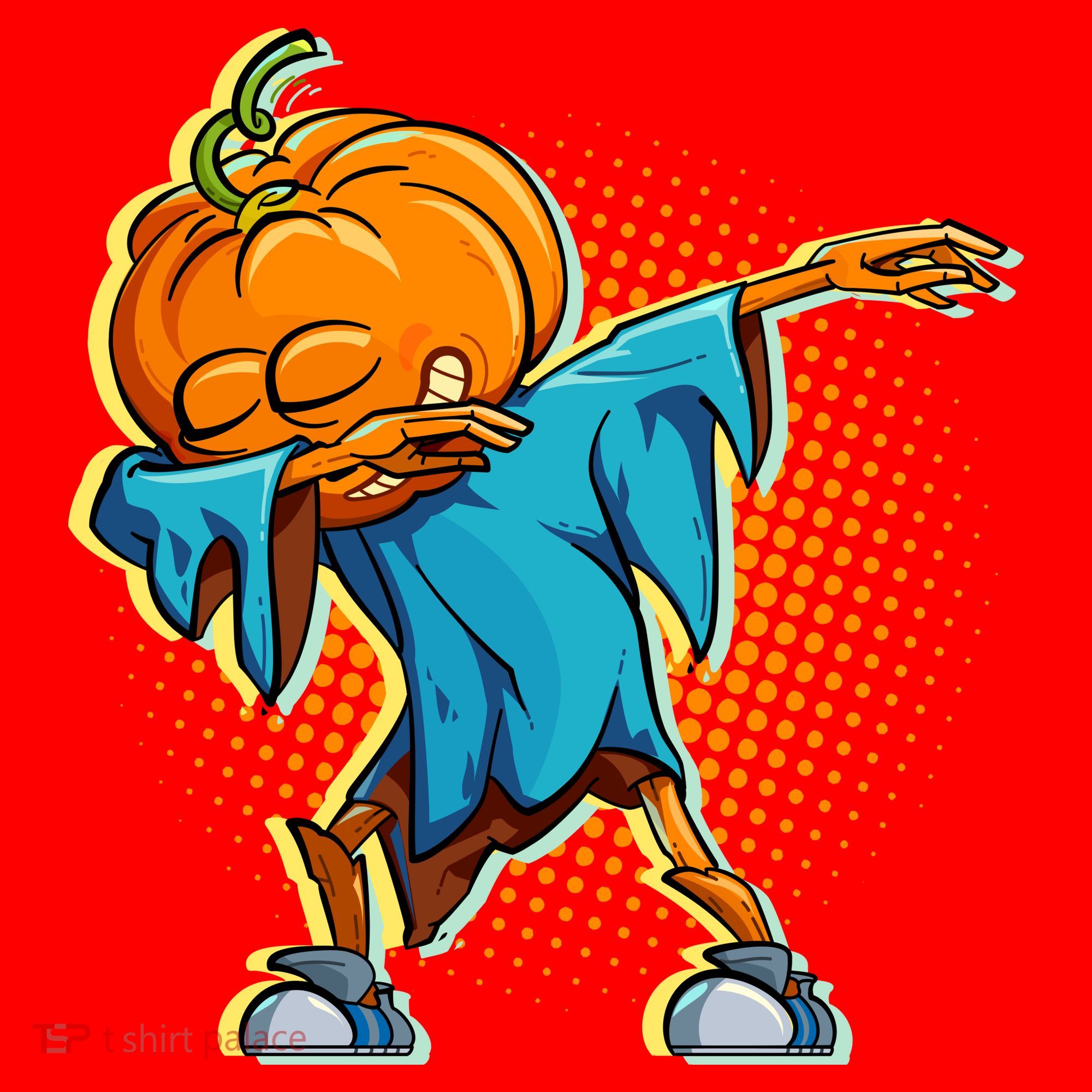 Dabbing Pumpkin Head Cool Funny Halloween Santa Hat