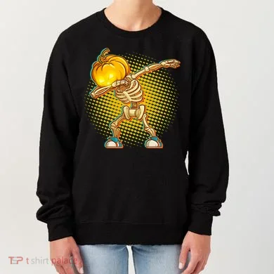 Dabbing Pumpkin Head Skeleton Women's Sweatshirt