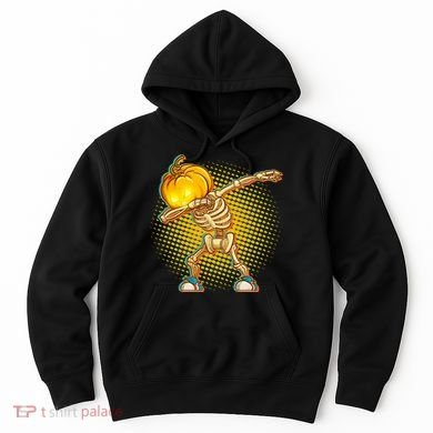 Dabbing Pumpkin Head Skeleton Hoodie