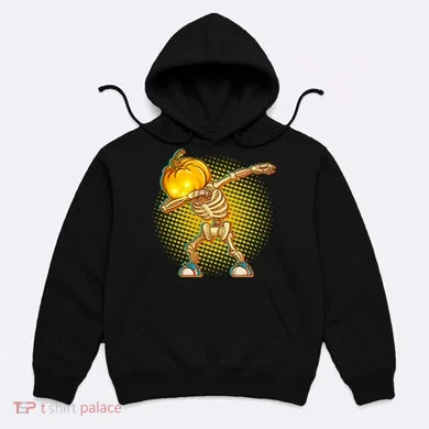 Dabbing Pumpkin Head Skeleton Hoodie