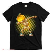Dabbing Pumpkin Head Skeleton T-Shirt thumb 0