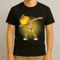 Dabbing Pumpkin Head Skeleton T-Shirt thumb 3
