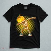 Dabbing Pumpkin Head Skeleton T-Shirt thumb 5