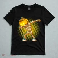 Dabbing Pumpkin Head Skeleton T-Shirt thumb 5