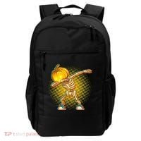 Dabbing Pumpkin Head Skeleton Backpack thumb 0