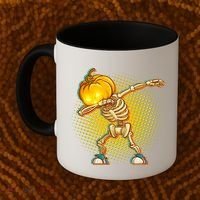 Dabbing Pumpkin Head Skeleton Coffee Mug thumb 2