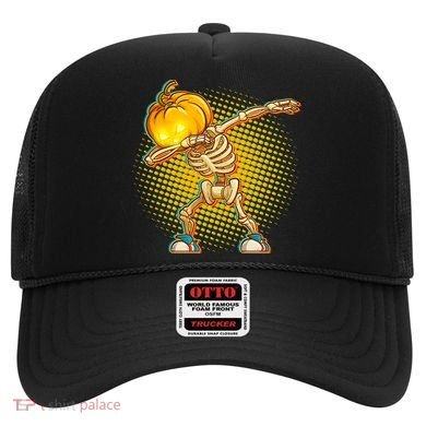 Dabbing Pumpkin Head Skeleton Hat