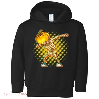 Dabbing Pumpkin Head Skeleton Toddler Hoodie