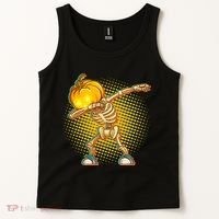 Dabbing Pumpkin Head Skeleton Tank Top thumb 2