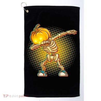 Dabbing Pumpkin Head Skeleton Golf Towel