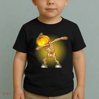 Dabbing Pumpkin Head Skeleton Toddler T-Shirt thumb 2