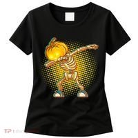 Dabbing Pumpkin Head Skeleton Women's T-Shirt thumb 0