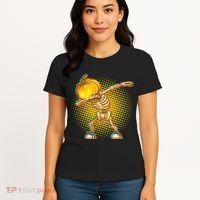Dabbing Pumpkin Head Skeleton Women's T-Shirt thumb 4