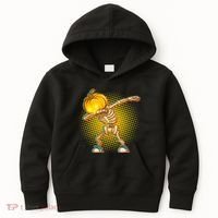 Dabbing Pumpkin Head Skeleton Kids Hoodie thumb 0