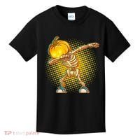 Dabbing Pumpkin Head Skeleton Kids T-Shirt thumb 0