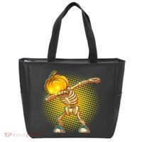 Dabbing Pumpkin Head Skeleton Tote Bag thumb 0