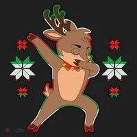 Dabbing Reindeer Women's Sweatshirt thumb 2