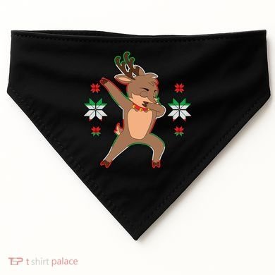 Dabbing Reindeer USA-Made Doggie Bandana