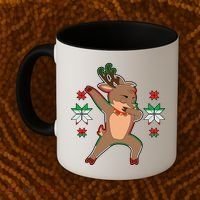 Dabbing Reindeer Coffee Mug thumb 2