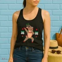 Dabbing Reindeer Women's Tank Top thumb 2