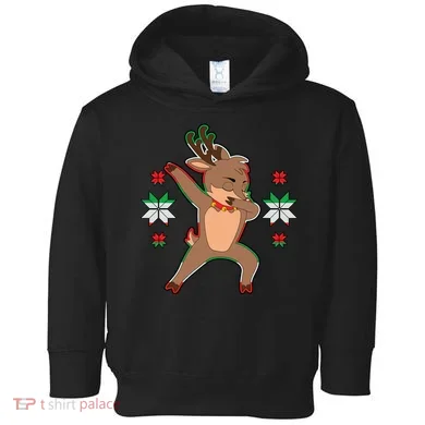 Dabbing Reindeer Toddler Hoodie